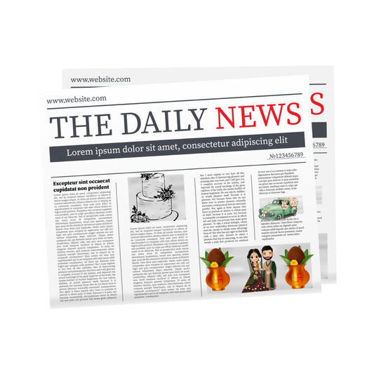 Wedding Newspaper Canva Edit